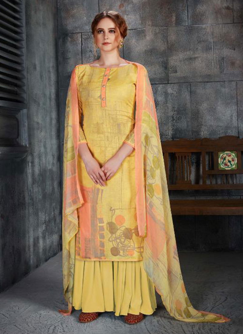 Jennifer Pure Cambric Designer Printed Party Wear Plazzo Suit Collection 189-001-008